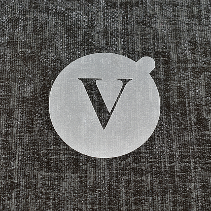 Letter V - Reusable Coffee Stencil