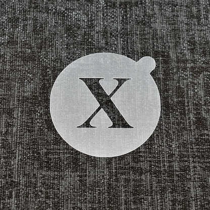 Letter X - Reusable Coffee Stencil