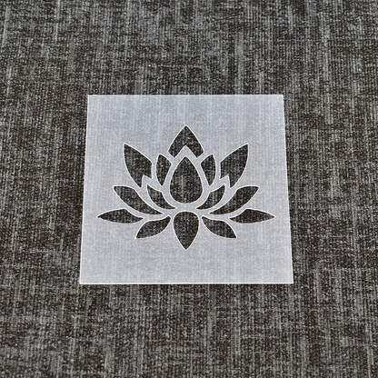 Lotus Floral Flower - Reusable Stencil