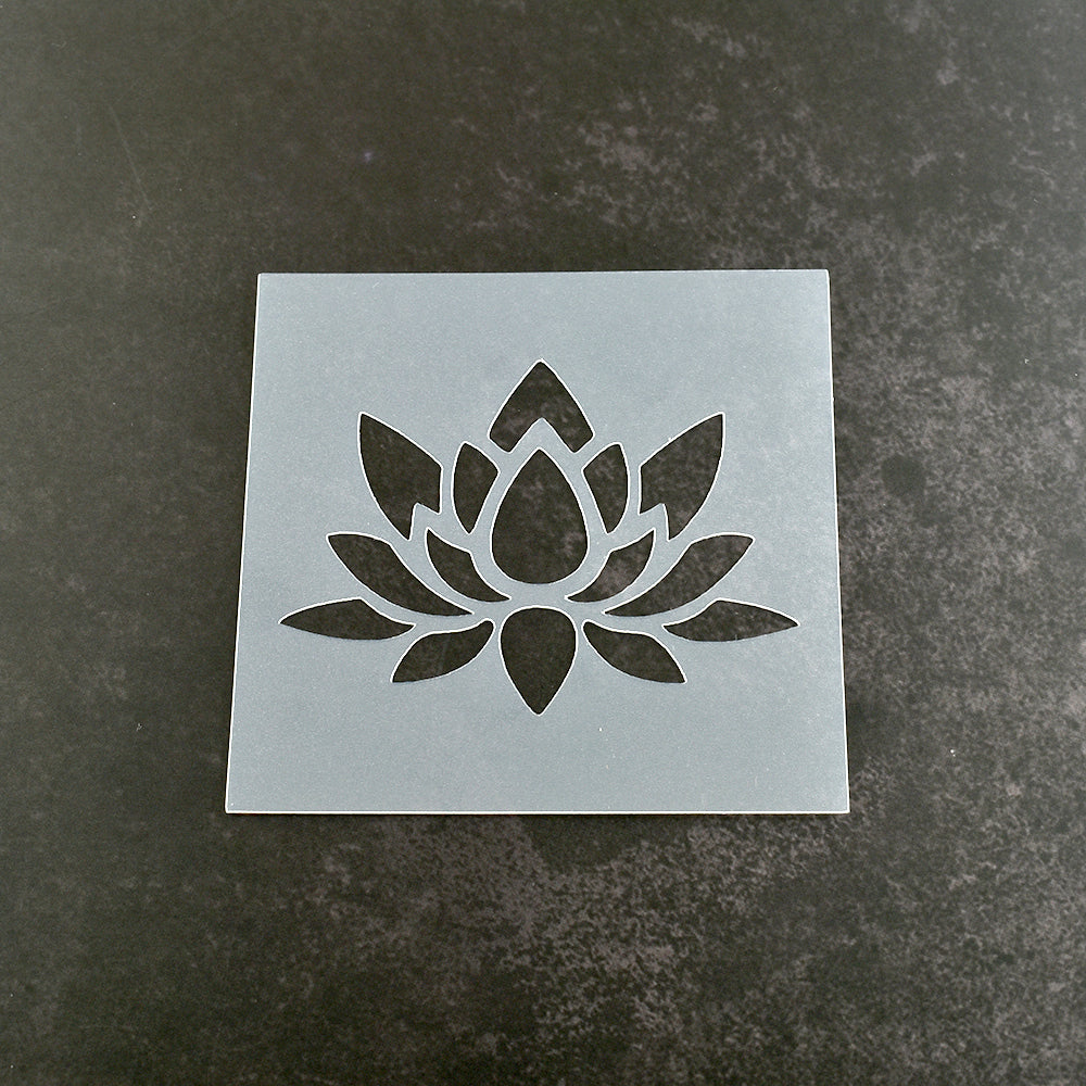 Lotus Floral Flower Stencil