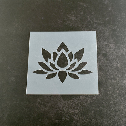 Lotus Floral Flower Stencil