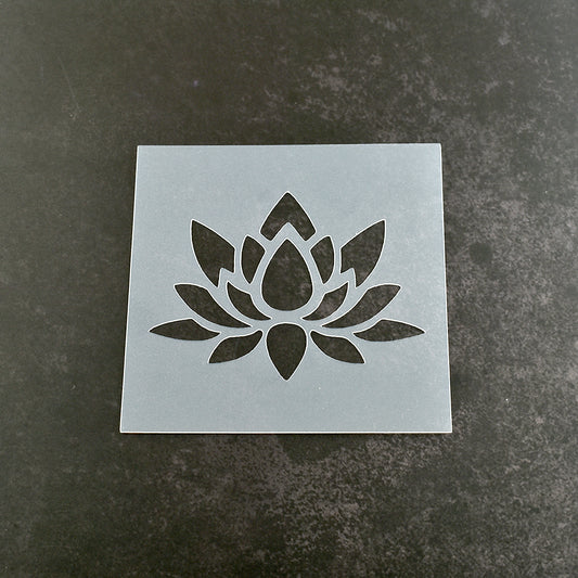 Lotus Floral Flower Stencil