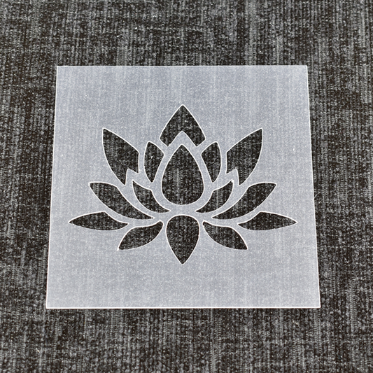 Lotus Floral Flower Stencil