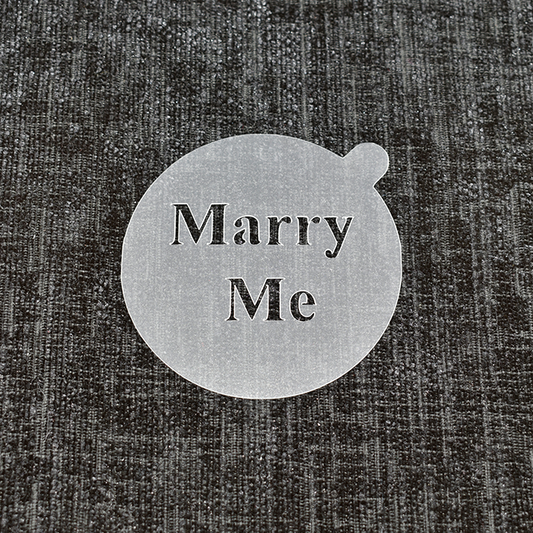 Marry Me - Reusable Coffee Stencil