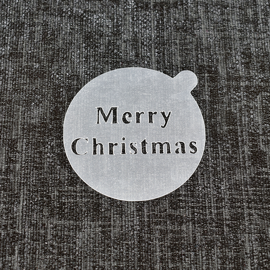 Merry Christmas - Reusable Coffee Stencil