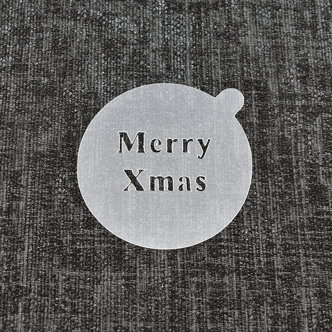 Merry Xmas - Reusable Coffee Stencil