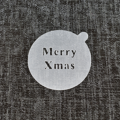 Merry Xmas - Reusable Coffee Stencil