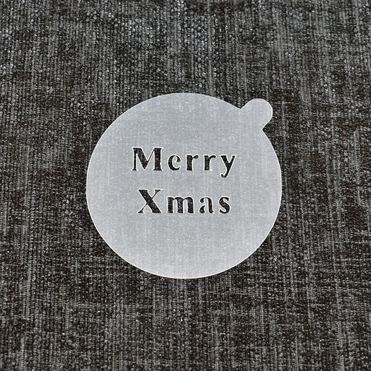 Merry Xmas - Reusable Coffee Stencil