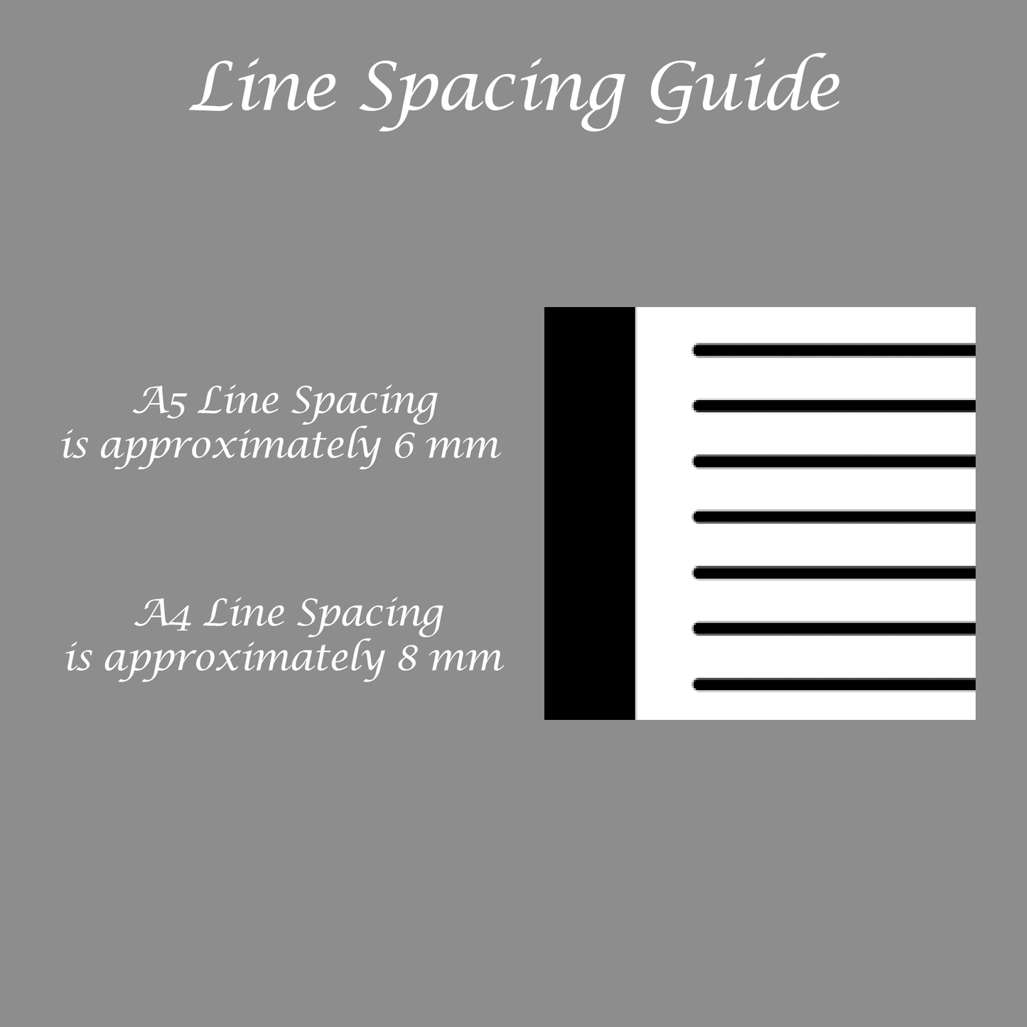 Notebook Stencil for A4 and A5 Journals - Lines Stencil - Reusable Stencil