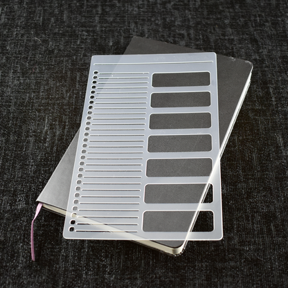 Notebook Lines and Boxes Stencil