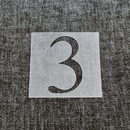 Number 3 - Reusable Number Stencil