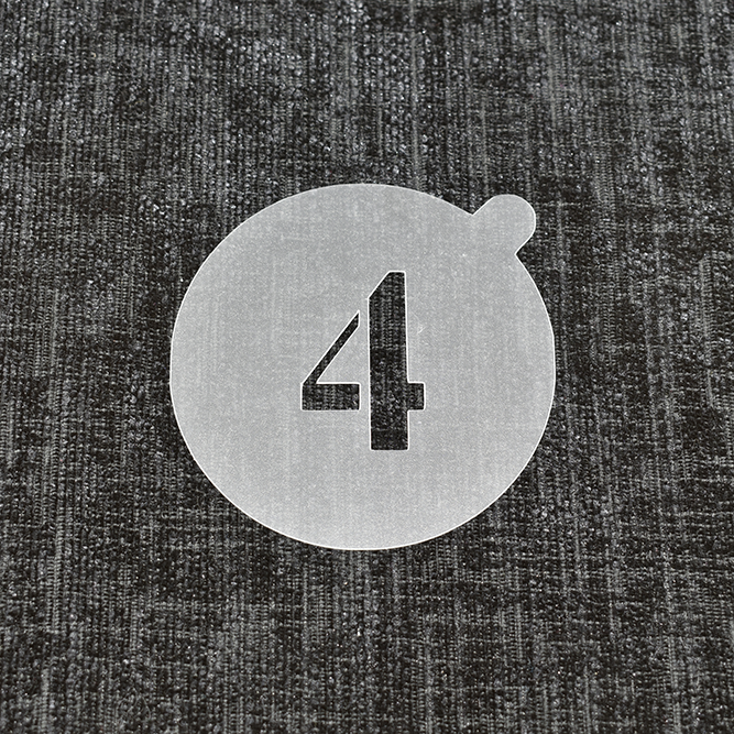 Number 4 - Reusable Coffee Stencil