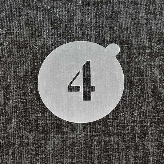 Number 4 - Reusable Coffee Stencil