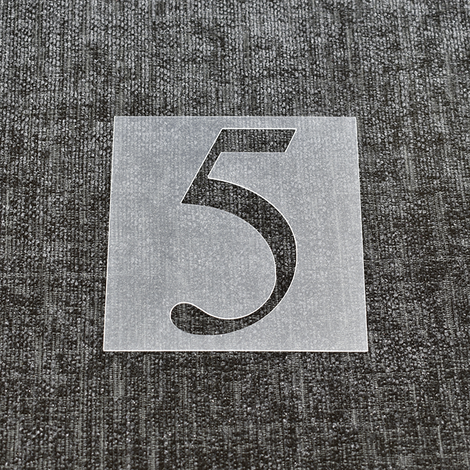 Number 5 - Reusable Number Stencil