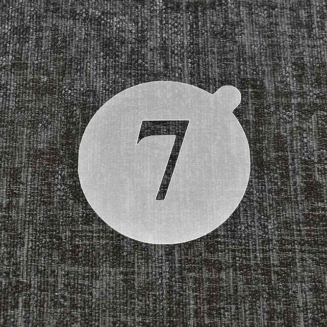 Number 7 - Reusable Coffee Stencil