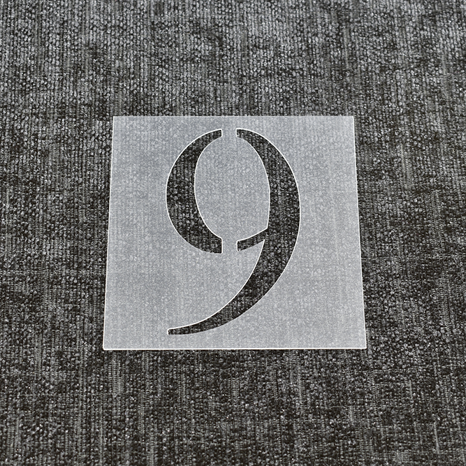 Number 9 - Reusable Number Stencil