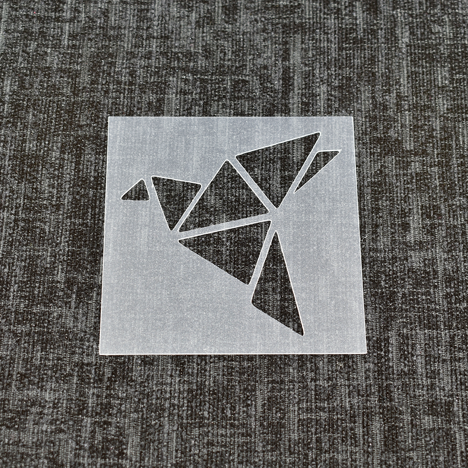 Origami Bird Stencil