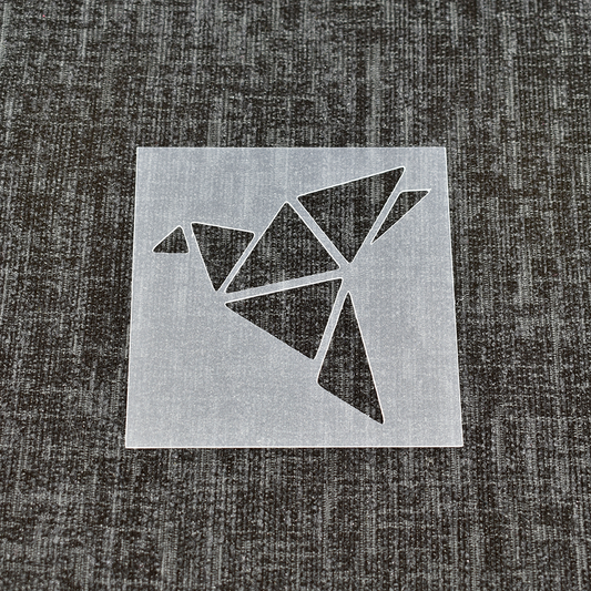 Origami Bird Stencil
