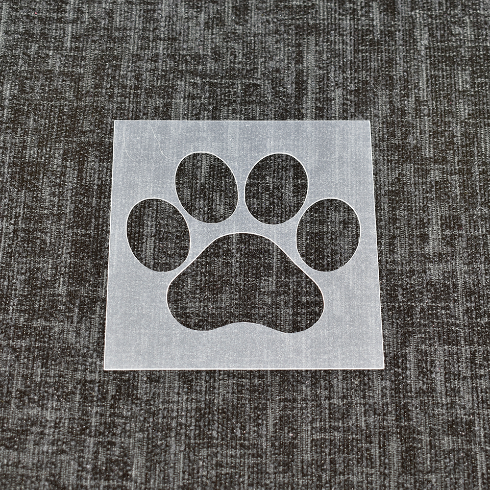 Paw Print Stencil