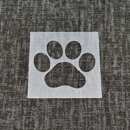 Paw Print Stencil