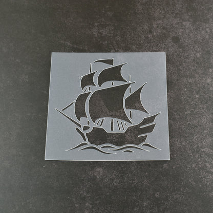 Pirate Ship Stencil