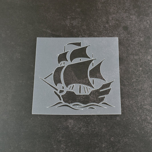 Pirate Ship Stencil
