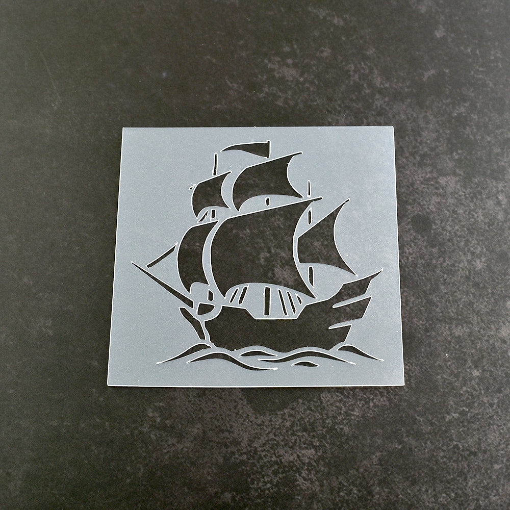 Pirate Ship Stencil