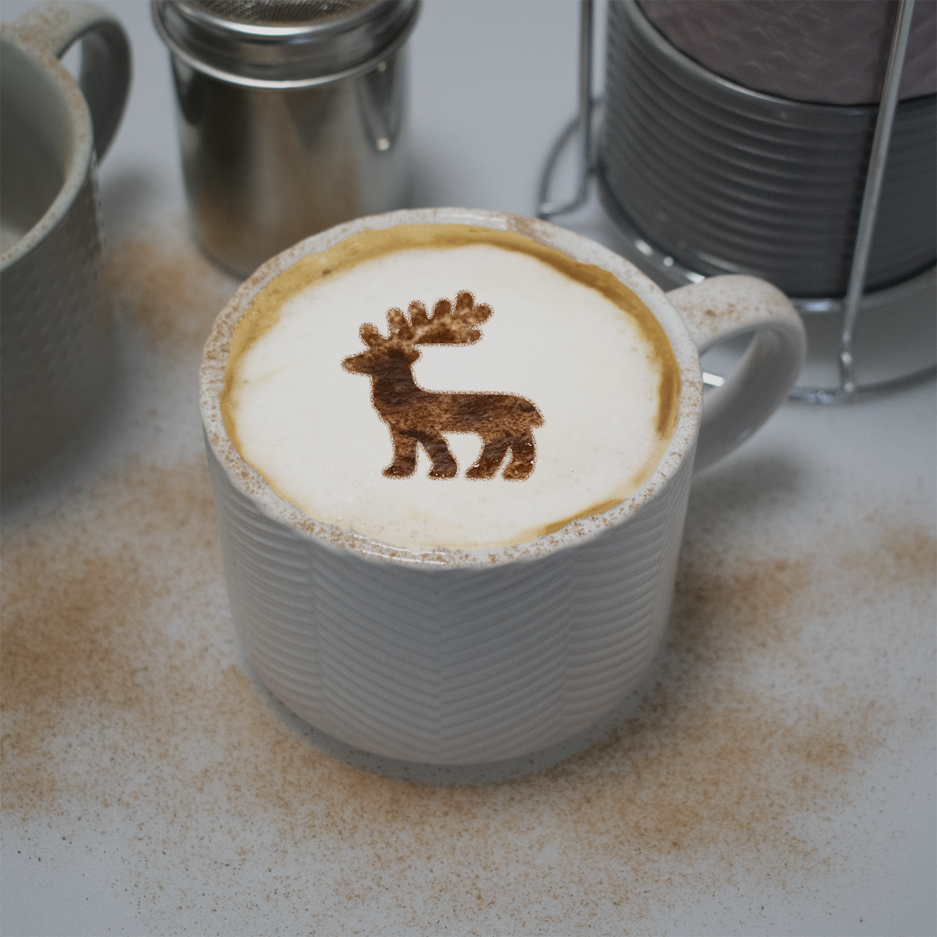 Reindeer - Reusable Coffee Stencil