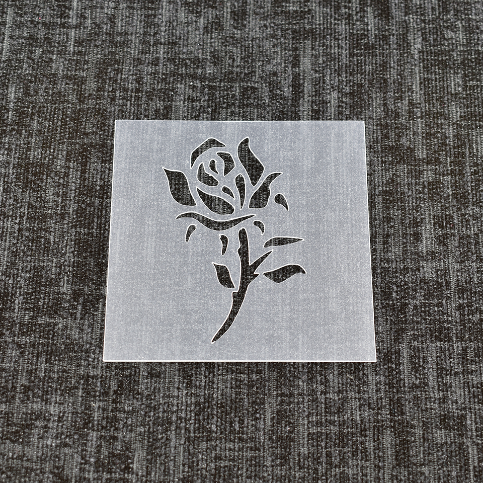 Rose Floral Stencil