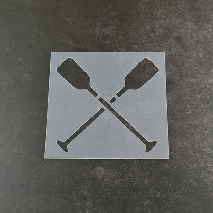 Rowing Oars Stencil