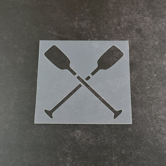 Rowing Oars Stencil
