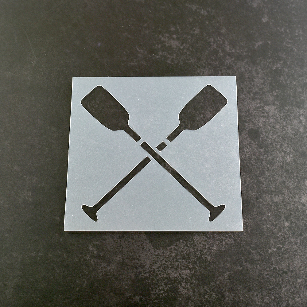 Rowing Oars Stencil