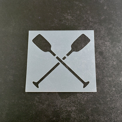 Rowing Oars Stencil