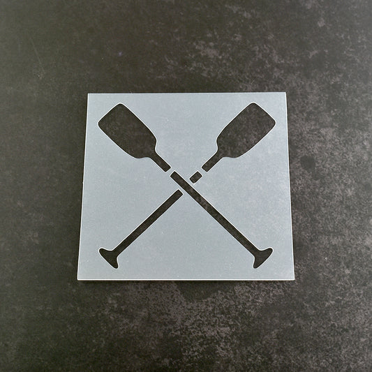 Rowing Oars Stencil
