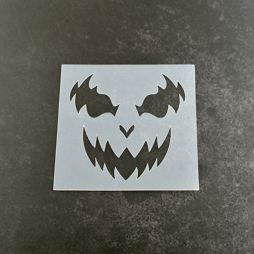 Scary Face Stencil