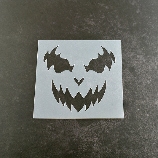 Scary Face Stencil