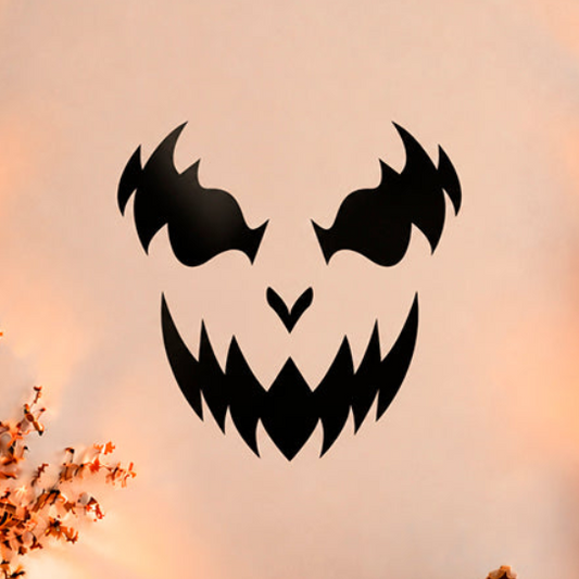 Scary Face Stencil