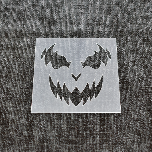 Scary Face Stencil