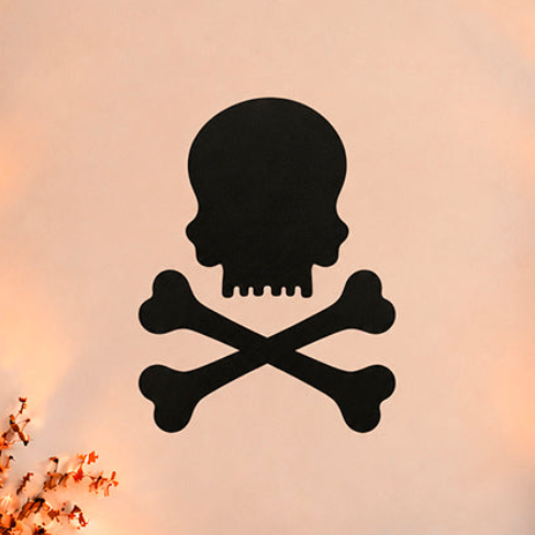Skull and Crossbones Stencil - Design 1
