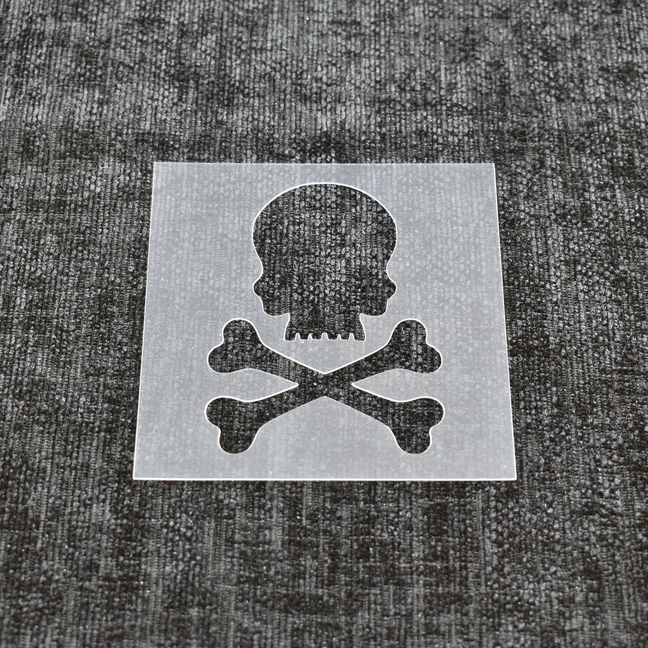 Skull and Crossbones - Design 1 - Reusable Halloween Stencil