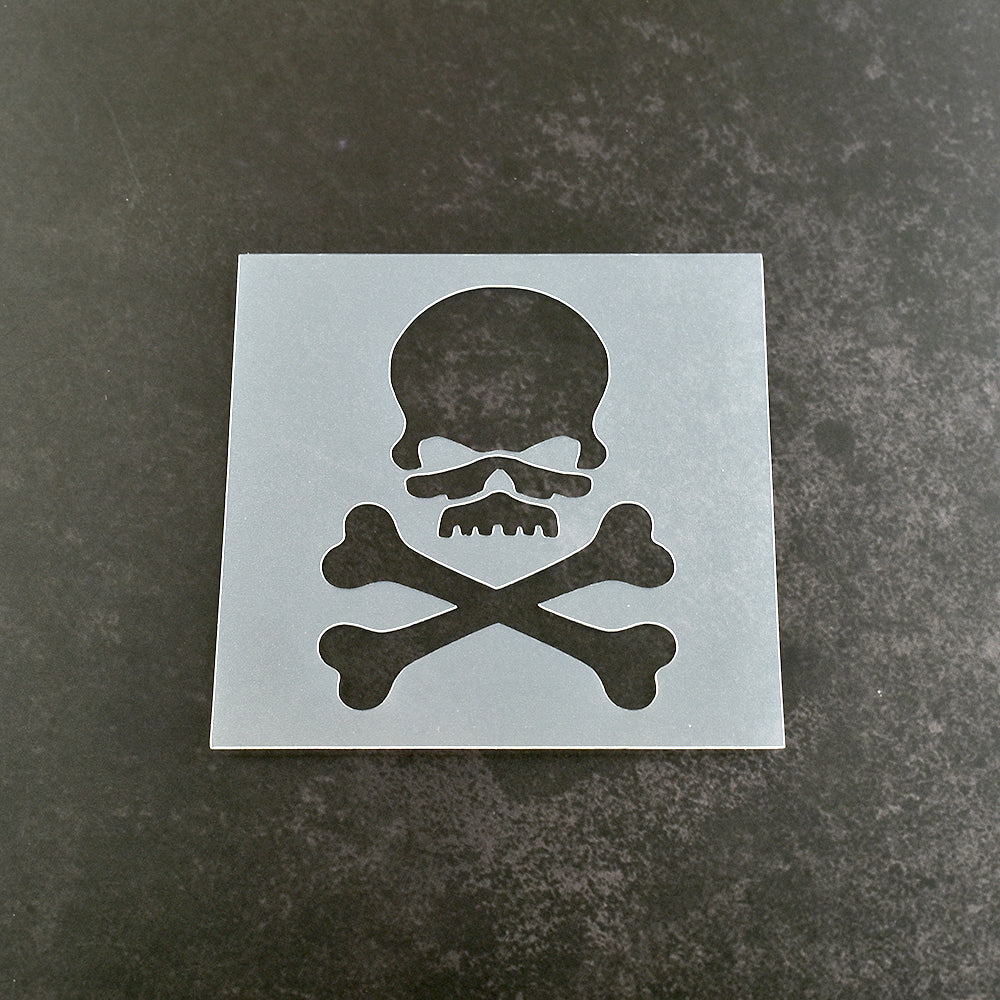Skull and Crossbones Stencil - Design 2