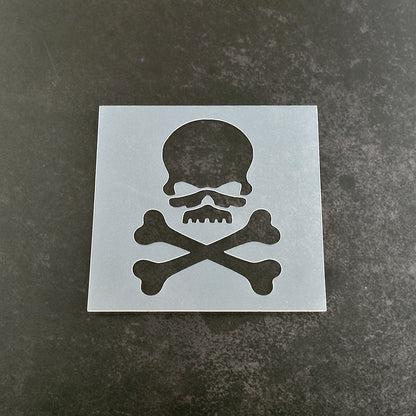 Skull and Crossbones Stencil - Design 2