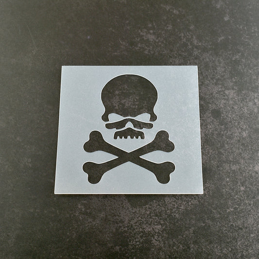 Skull and Crossbones Stencil - Design 2