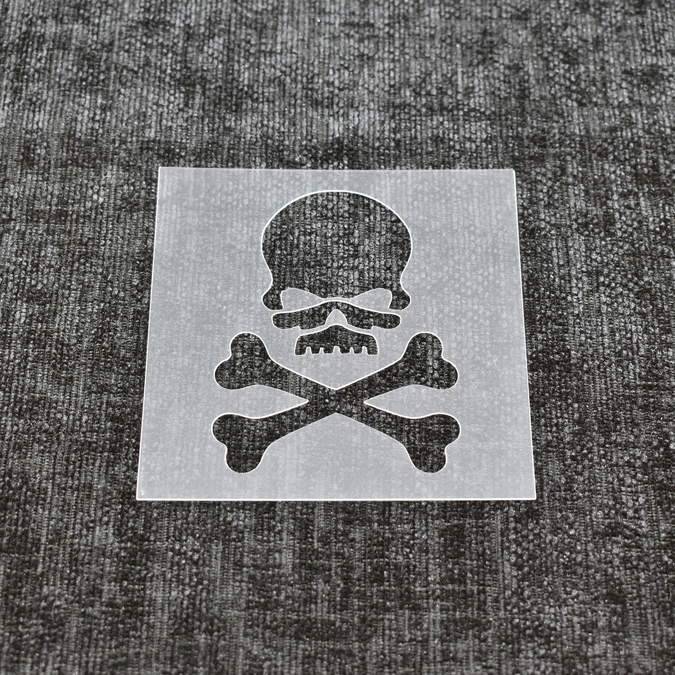 Skull and Crossbones - Design 2 - Reusable Halloween Stencil