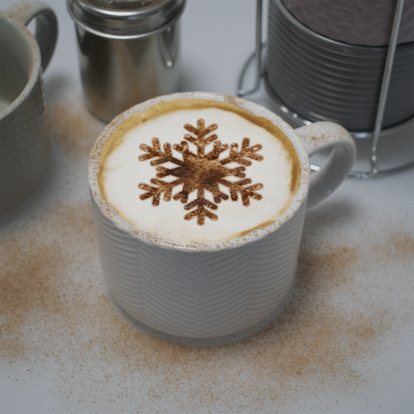 Snowflake 2 - Reusable Coffee Stencil