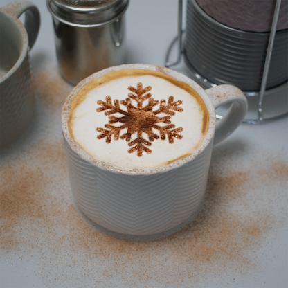 Snowflake 2 - Reusable Coffee Stencil