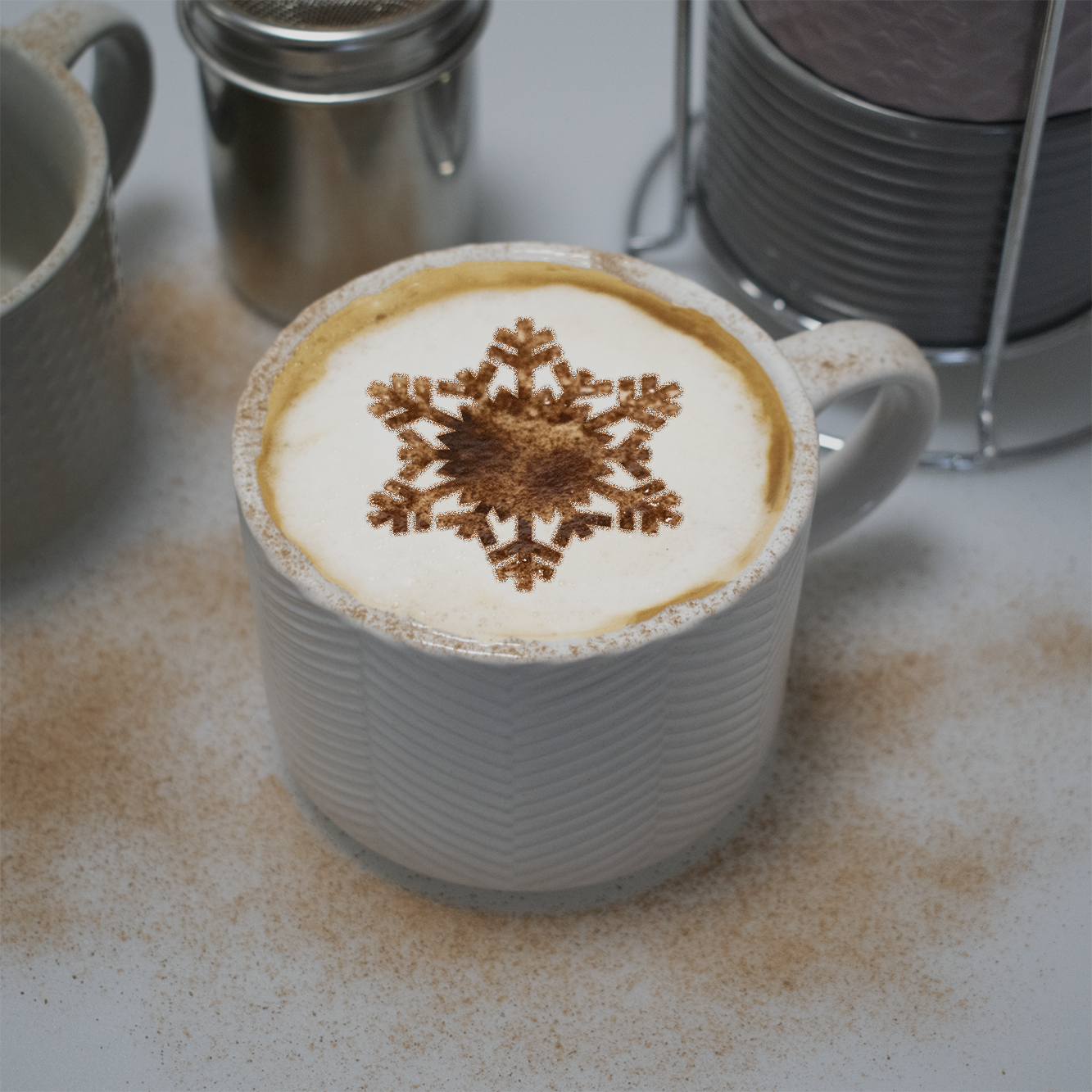 Snowflake 3 - Reusable Coffee Stencil