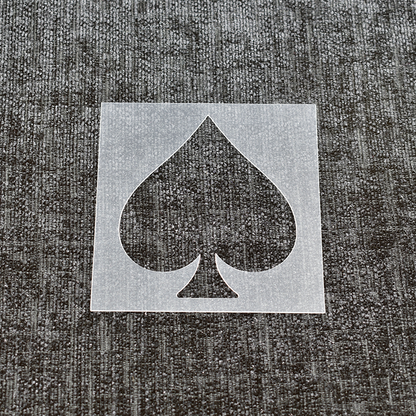 Spade Card Suit - Reusable Shape Stencil