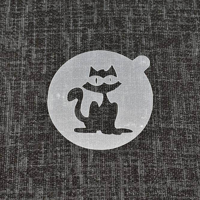 Spooky Cat - Reusable Coffee Stencil