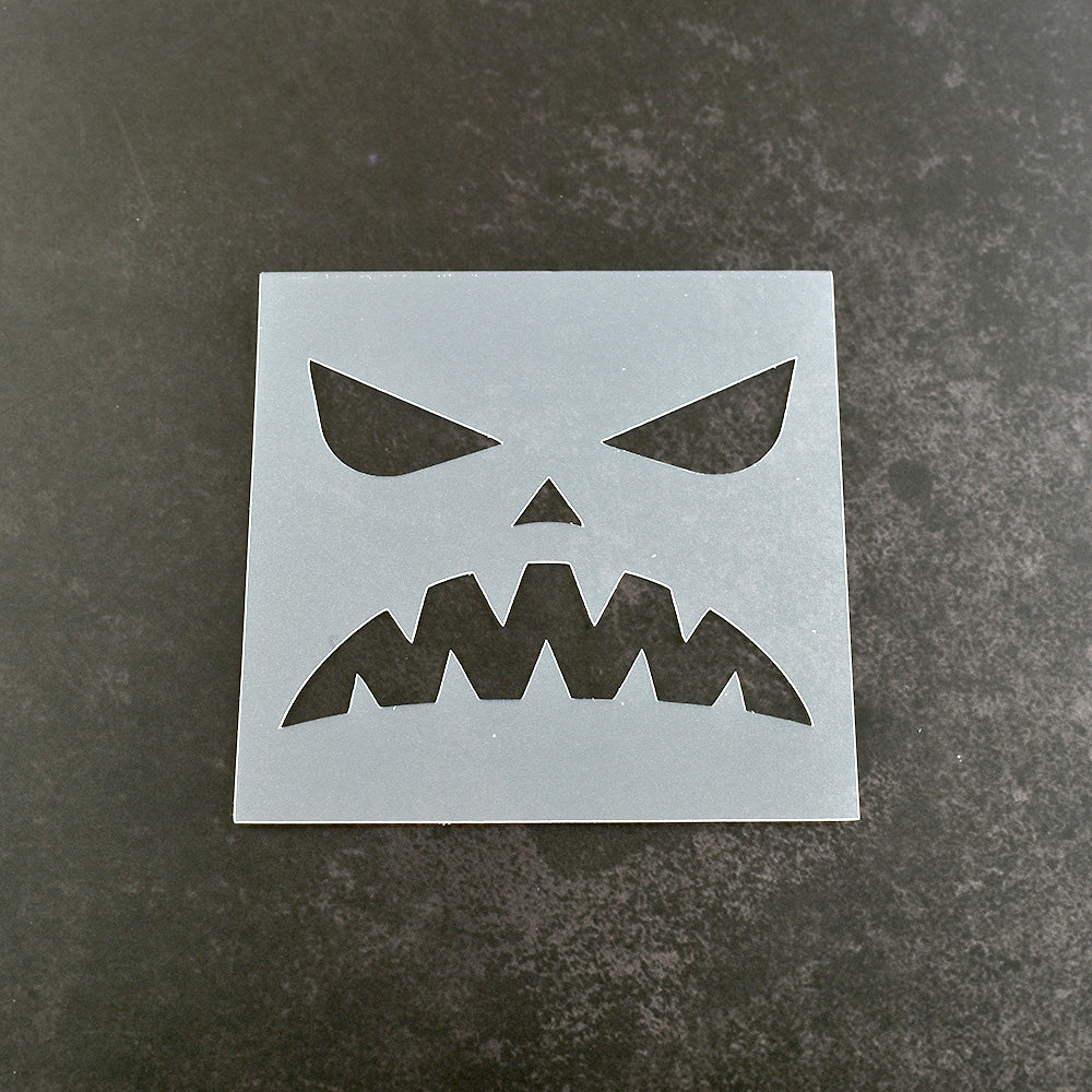 Spooky Face Stencil